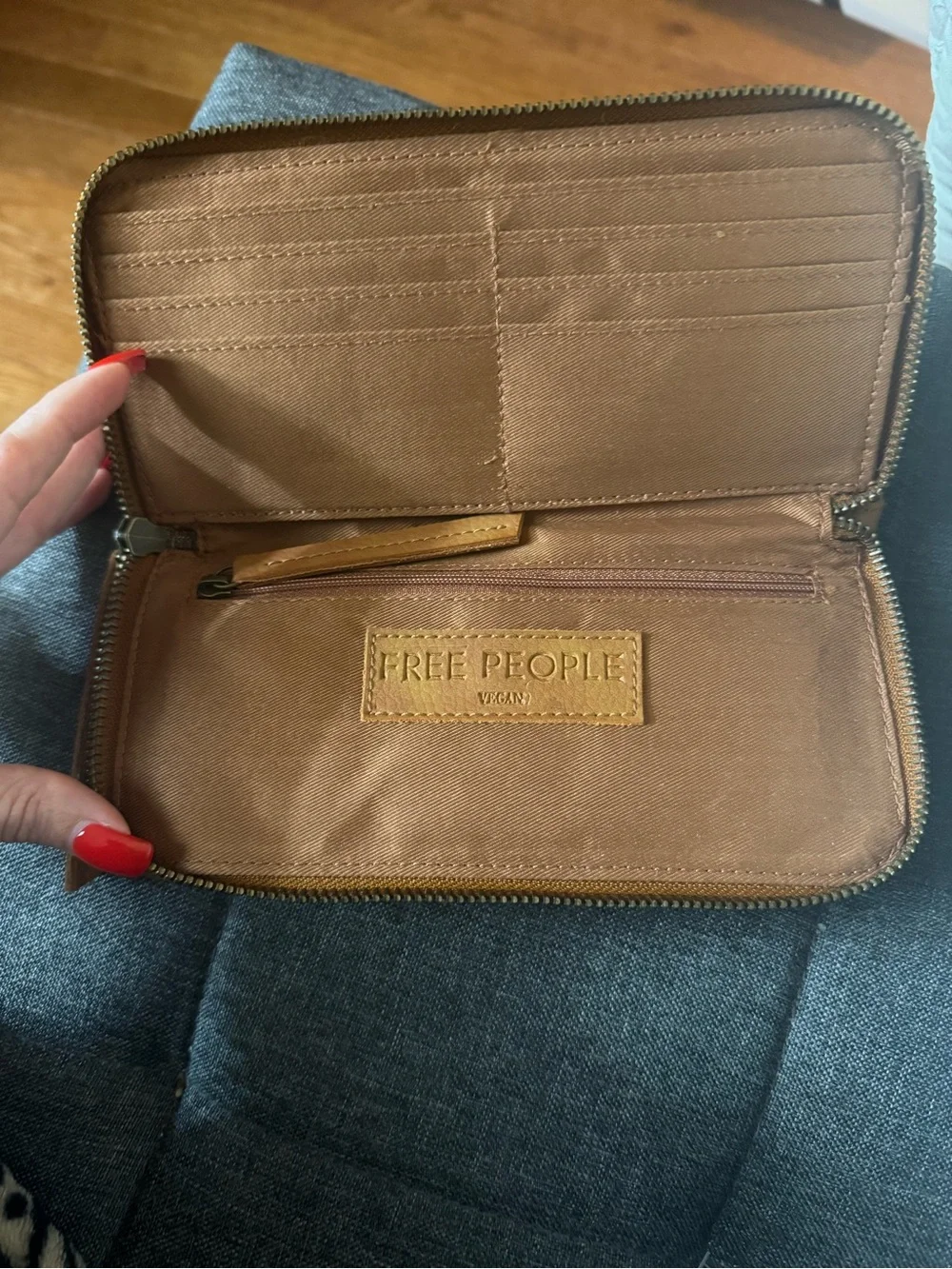 Tan Free people Wallet NWT